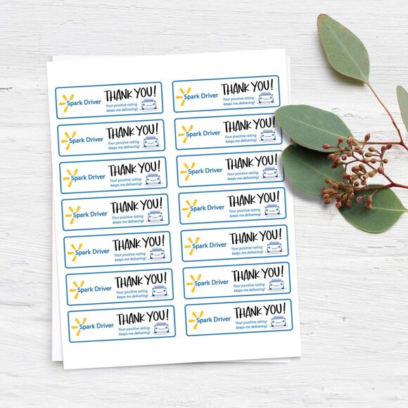 Walmart Spark Driver Rating Sticker Labels – (48 ct) - Picture 2 of 5